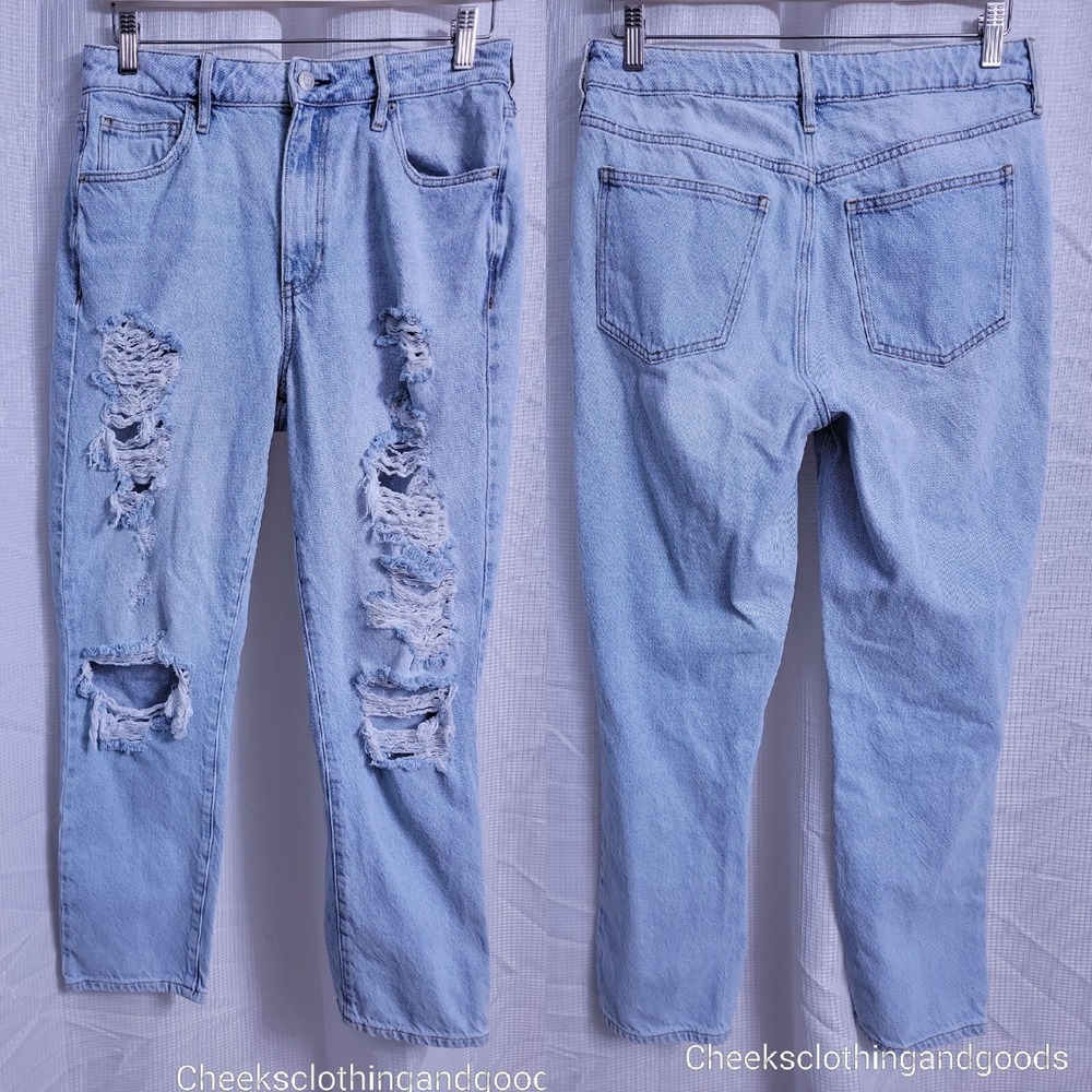 Pacsun Mom Jean Distressed Light Wash Jeans Women's size 29 - Picture 2 of 12